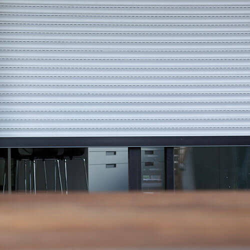 A closeup of a roller shutter from The Blind Shop, Canberra