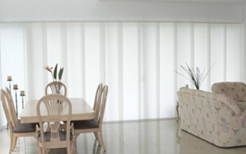 White panel blinds from The Blind Shop, Canberra